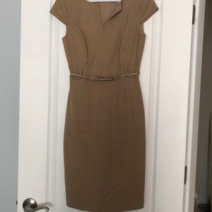 Tan Antonio Melani Belted Dress